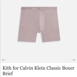 Kith Calvin Klein Boxers Size XL Color Cinder